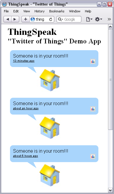 "Twitter of Things" ThingSpeak Demo App